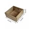 2 pcs 9" Brown Wood Square Boxes Planter Holders Centerpieces Party Decorations